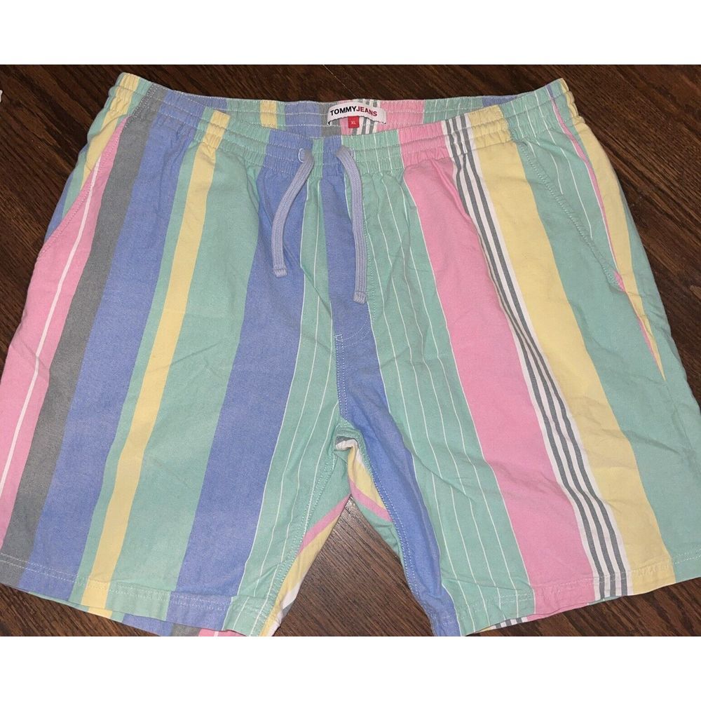 Tommy Hilfiguer Shorts Tommy Jeans Rainbow Stripe Shorts Size XL Men's 01/21